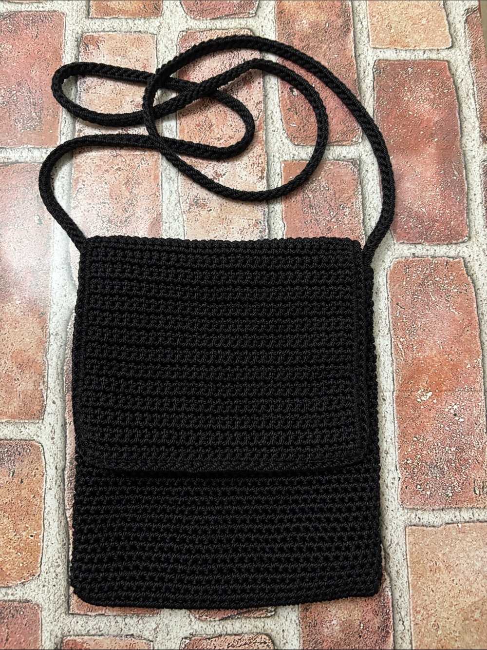 The Sak Black Crochet Crossbody Bag